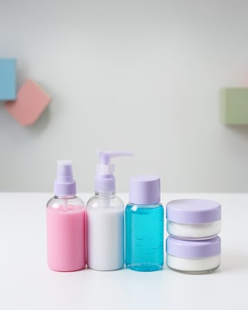 5 Parça Şeffaf Seyahat Kozmetik Seti 30 ml