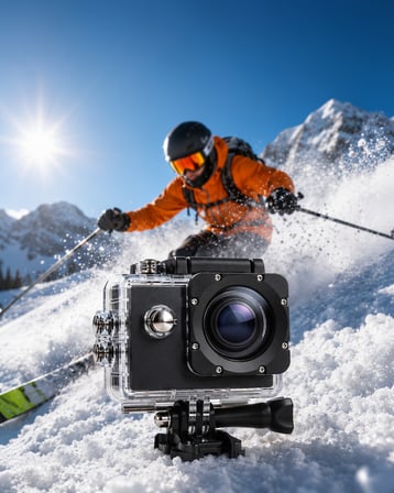 4K Aksiyon Kamerası Su Geçirmez Kılıflı
