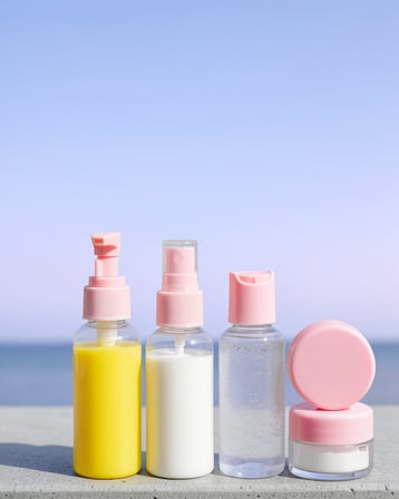Kompakt 5 Parça Seyahat Kozmetik Şişe Takımı 30 ml