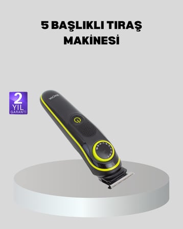 Sessiz Erkek Bakım Seti – Kablosuz Şarjlı Tıraş Makinesi, Su Geçirmez ve Motorlu