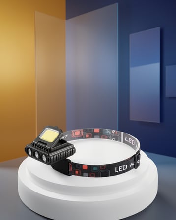 LED Kafa Lambası 800 Lumen COB ve XPE Tipi Şarjlı Ayarlanabilir