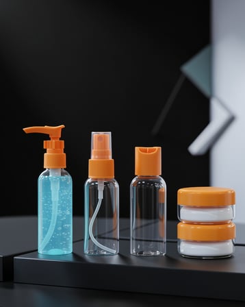 Kompakt 5'li Seyahat Kozmetik Şişesi Sızdırmaz 30 ml