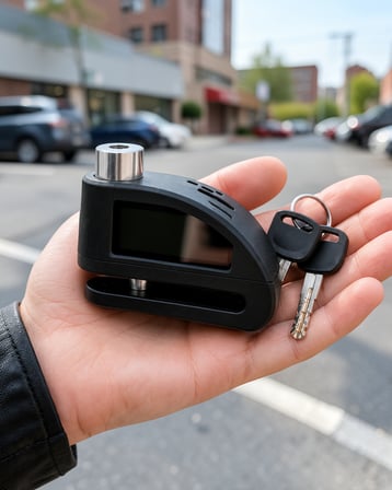 Çelik Gövdeli Alarm Disk Kilidi Motosiklet Bisiklet