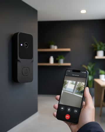 Kablosuz Görüntülü Kapı Zili Wi-Fi Gece Görüşü