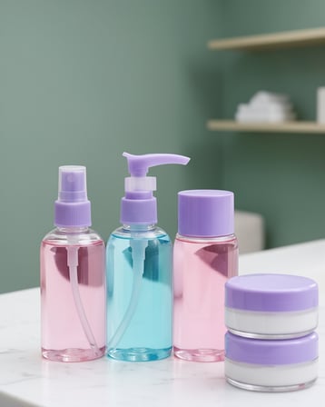 Taşınabilir 5’li Şeffaf Seyahat Banyo Seti 30 ml