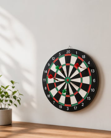 17 inç Sağlam Ahşap Gövdeli Dart Tahtası