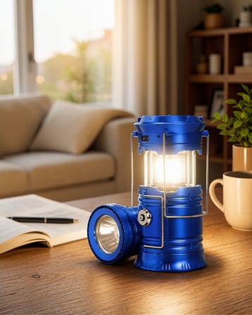 Güneş Enerjili Katlanabilir Kamp Feneri USB Şarjlı 2000mAh