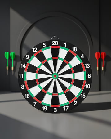 12 İnç Dart Tahtası 4 Dart Oku Dahil