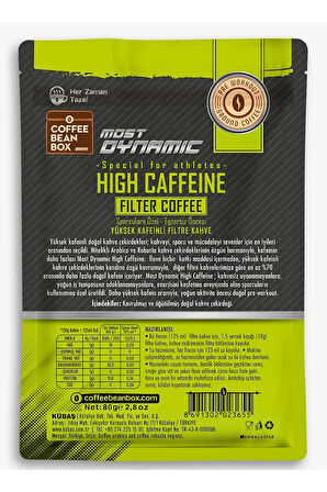 Most Dynamic Hıgh Kaffeine Filtre Kahve 80 gr Tekli Paket