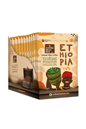 Ethiopia Filtre Kahve 10 x 80 gr Ekonomik Paket
