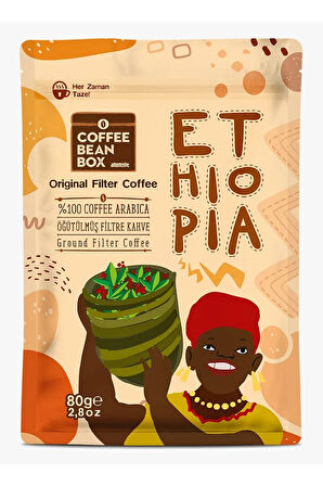 Ethiopia Filtre Kahve 10 x 80 gr Ekonomik Paket