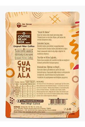 Guatemala Filtre Kahve 10 x 80 gr Ekonomik Paket