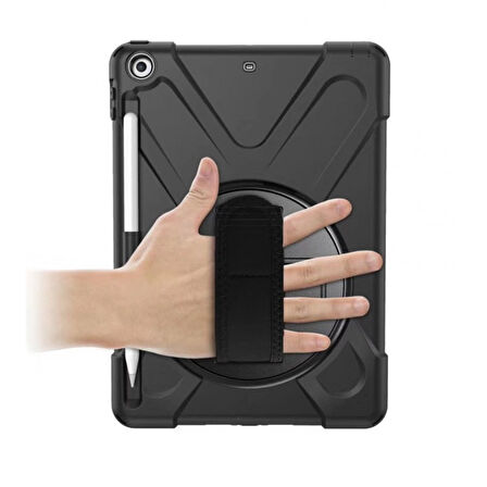 Apple iPad 9. Nesil 10.2 Kılıf Defender Askılı Zırhlı Tank Case A2602 A2603 A2604 A2605