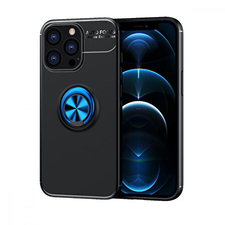 Apple iPhone 13 Pro Kılıf Yüzüklü Magnetli Ravel Case