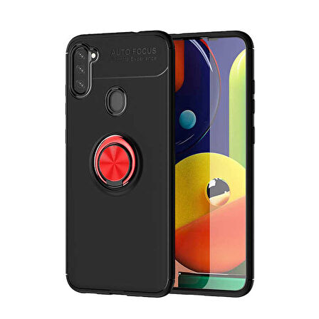 Samsung Galaxy A21 Kılıf Yüzüklü Magnetli Ravel Case