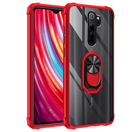 Xiaomi Redmi Note 8 Pro Kılıf Şeffaf Sararmaz Yüzüklü Mola Kapak