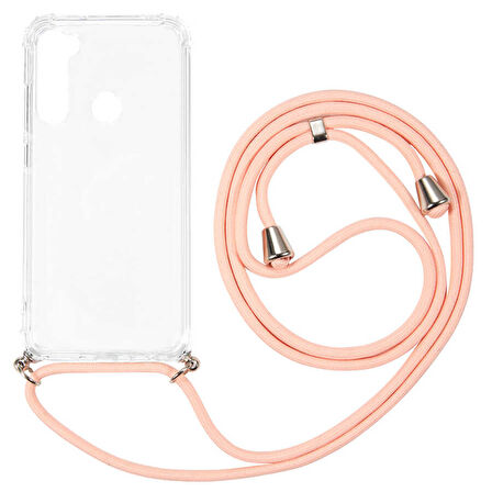 Xiaomi Redmi Note 8 Kılıf Boyna Askılı İpli Şeffaf Kılıf