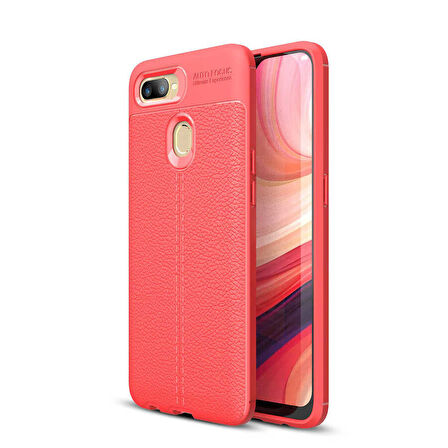 Oppo AX7 Kılıf Deri Tarzı Niss Silikon Case