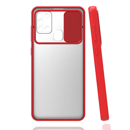 Samsung Galaxy A21S Kılıf Kamera Kapatmalı Lensi Case