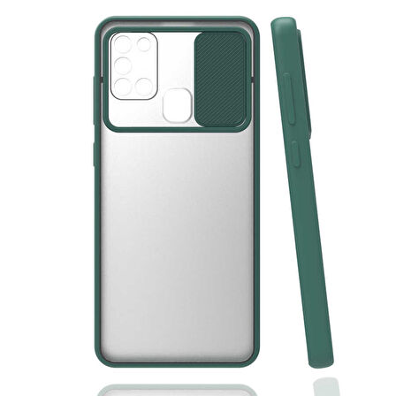 Samsung Galaxy A21S Kılıf Kamera Kapatmalı Lensi Case
