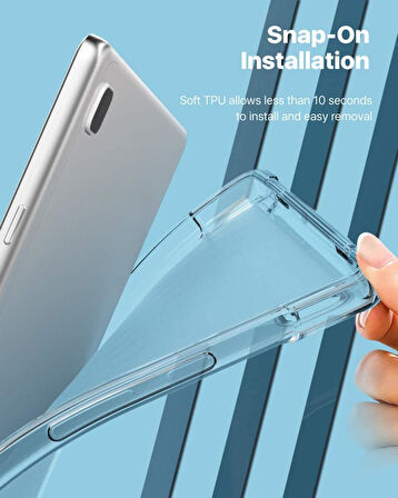 Samsung Galaxy Tab A7 10.4 T500 T505 T507 Kılıf Darbelere Dayanıklı Şeffaf Kapak