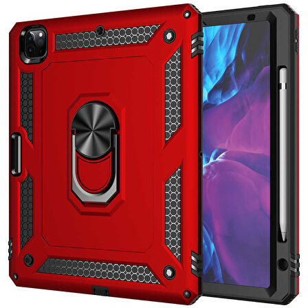 Apple iPad Pro 12.9 4. Nesil 2020 Kılıf Zırh Tank Vega Silikon A2229 A2069 A2232 A2233