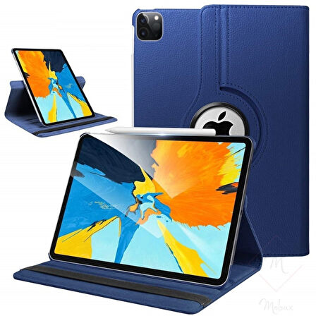 Apple iPad Pro 12.9 3. Nesil 2018 Kılıf 360 Dönebilen Standlı Case A1876 A2014 A1895 A1983