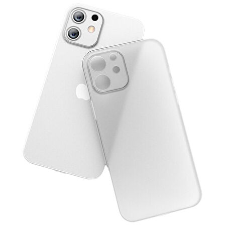 Apple iPhone 12 Kılıf 0.3mm Ultra İnce Hayalet Yumuşak Kapak