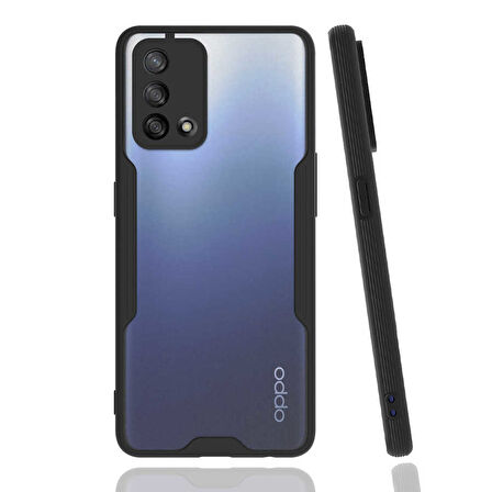 Oppo A74 4G Kılıf Kenar Renkli Kamera Korumalı Mat Kapak