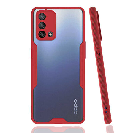 Oppo A74 4G Kılıf Kenar Renkli Kamera Korumalı Mat Kapak