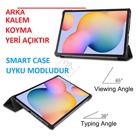 Samsung Galaxy Tab S7 FE LTE T730 T735 T737 Kılıf PU Deri Smart Standlı Case