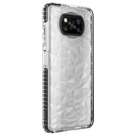 Xiaomi Poco X3 Kılıf Bumper Şeffaf Buzlu Kapak
