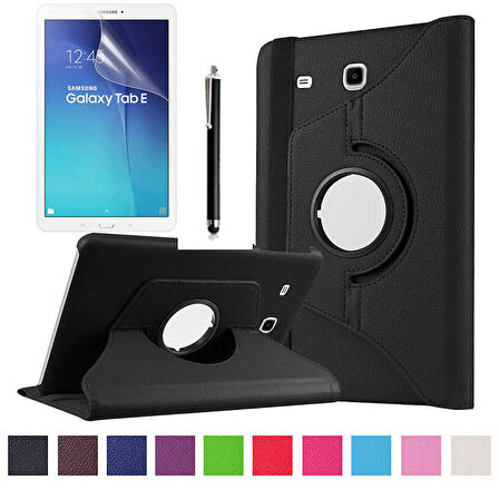 Samsung Galaxy Tab E 9.6 T560 T563 T565 Kılıf 360 Dönebilen Standlı Case