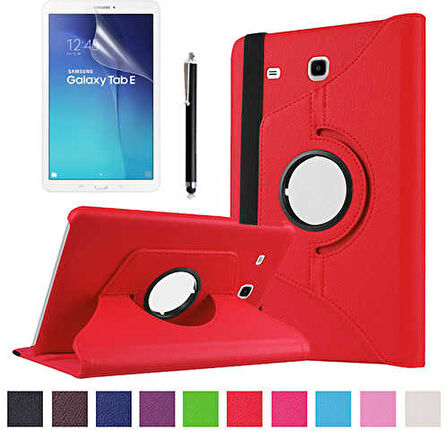 Samsung Galaxy Tab E 9.6 T560 T563 T565 Kılıf 360 Dönebilen Standlı Case