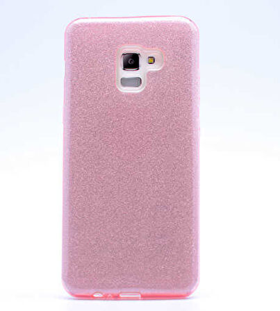 Samsung Galaxy A8 2018 Kılıf Simli Parlak Shining Kapak