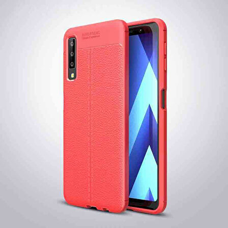 Samsung Galaxy A7 2018 Kılıf Deri Tarzı Niss Silikon Case