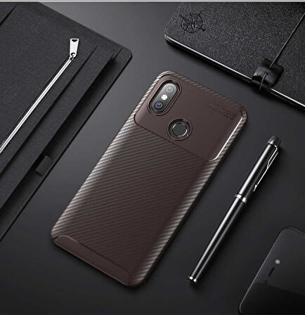Xiaomi Redmi Note 6 Pro Kılıf Karbon Silikon Case