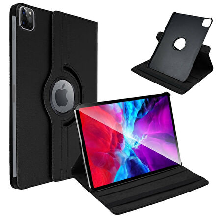 Apple iPad Pro 12.9 3. Nesil 2018 Kılıf 360 Dönebilen Standlı Case A1876 A2014 A1895 A1983