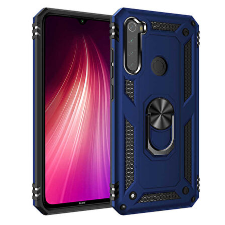 Xiaomi Redmi Note 8 Kılıf Yüzüklü Zırh Tank Vega