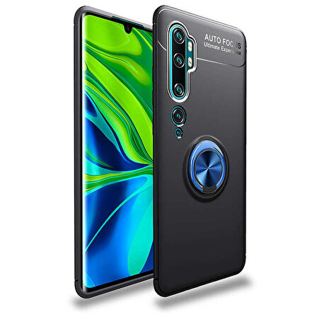 Xiaomi Mi Note 10 Kılıf Yüzüklü Magnetli Ravel Case