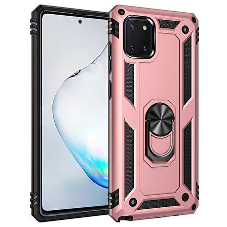 Samsung Galaxy Note 10 Lite Kılıf Yüzüklü Zırh Tank Vega