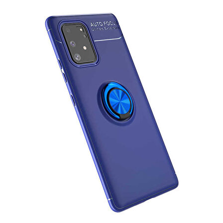 Samsung Galaxy A91 (S10 Lite) Kılıf Yüzüklü Magnetli Ravel Case