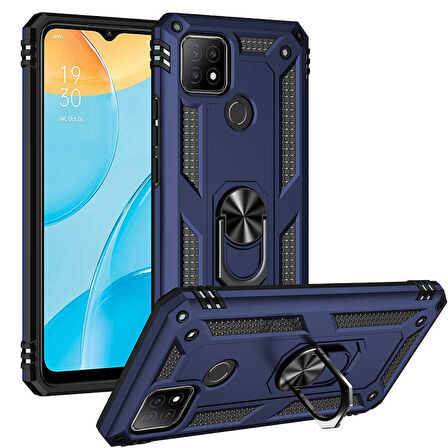Oppo A15S Kılıf Yüzüklü Zırh Tank Vega