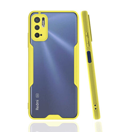 Xiaomi Redmi Note 10 5G Kılıf Kenar Renkli Kamera Korumalı Mat Kapak
