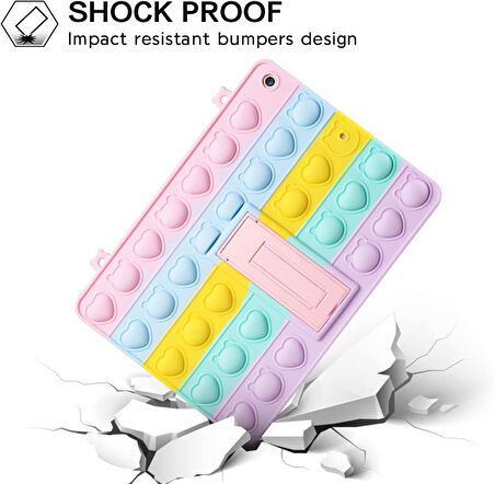 Apple iPad 7. Nesil 10.2" Kılıf Cute Dolls Standlı Eğlenceli 3D Karekterli Çocuk Kılıfı A2197 A2198 A2200