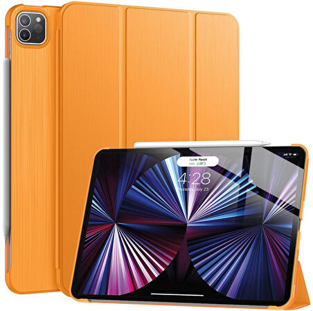 Apple iPad Pro 11 3. Nesil 2021 Kılıf PU Deri Smart Standlı Case A2377 A2459 A2301 A2460
