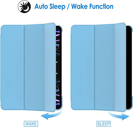 Apple iPad Pro 11 3. Nesil 2021 Kılıf PU Deri Smart Standlı Case A2377 A2459 A2301 A2460