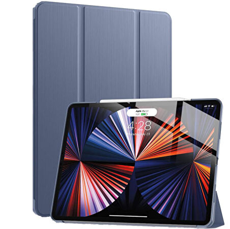 Apple iPad Pro 11 3. Nesil 2021 Kılıf PU Deri Smart Standlı Case A2377 A2459 A2301 A2460