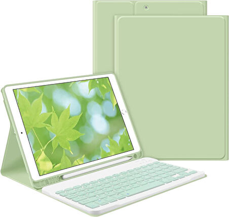 Apple iPad 9. Nesil 10.2" 2021 Kılıf Kablosuz Klavyeli Kılıf Mobax A2602 A2603 A2604 A2605