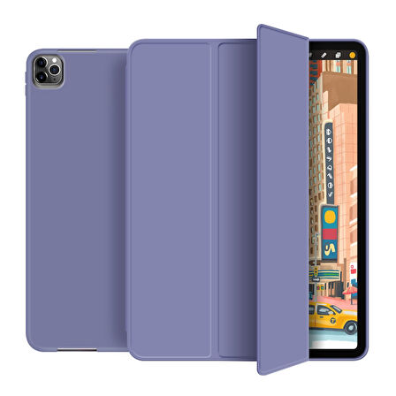 Apple iPad Pro 11 3. Nesil 2021 Kılıf Arkası Silikon Smart Case A2377 A2459 A2301 A2460